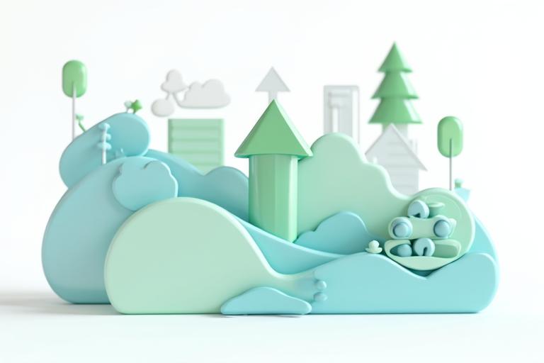 Graphic showing carbon emission reduction with green car hire