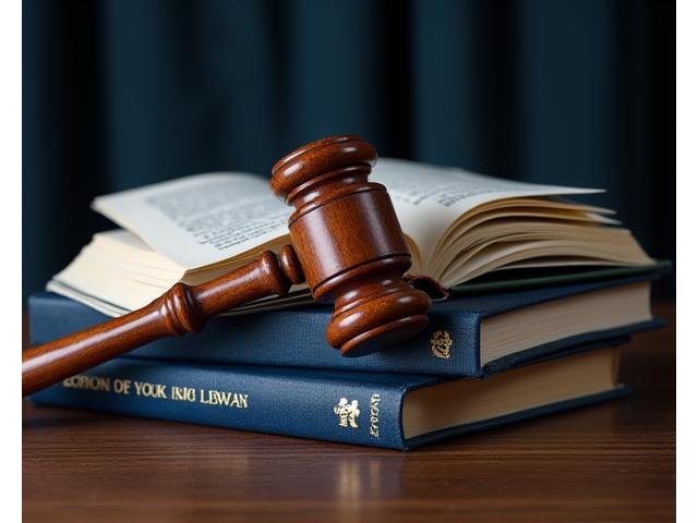 A judge's gavel resting on legal books, symbolizing fair dispute resolution for car rental contracts.